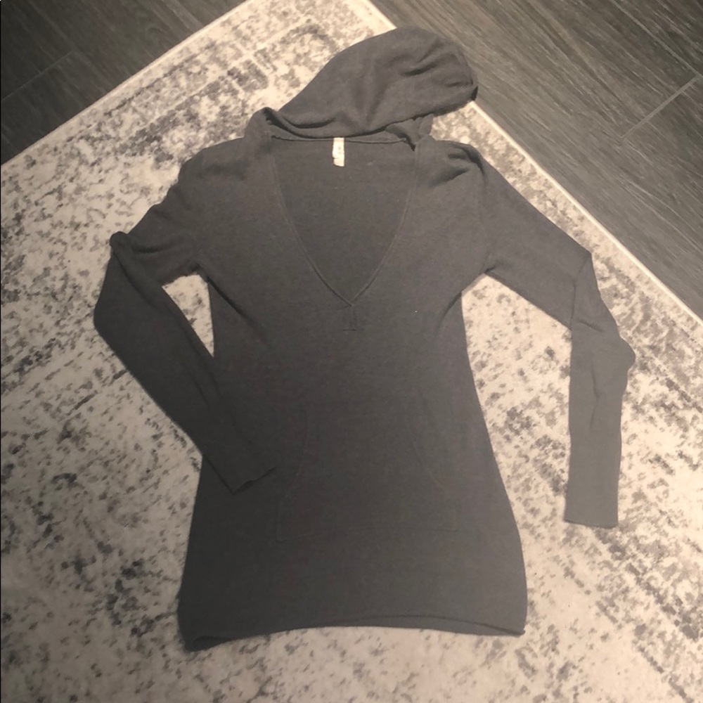 Deep v neck hooded sweater from Gap Body